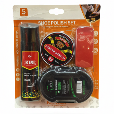KISI 5PC Shoe Polish Set BLACK S417-7