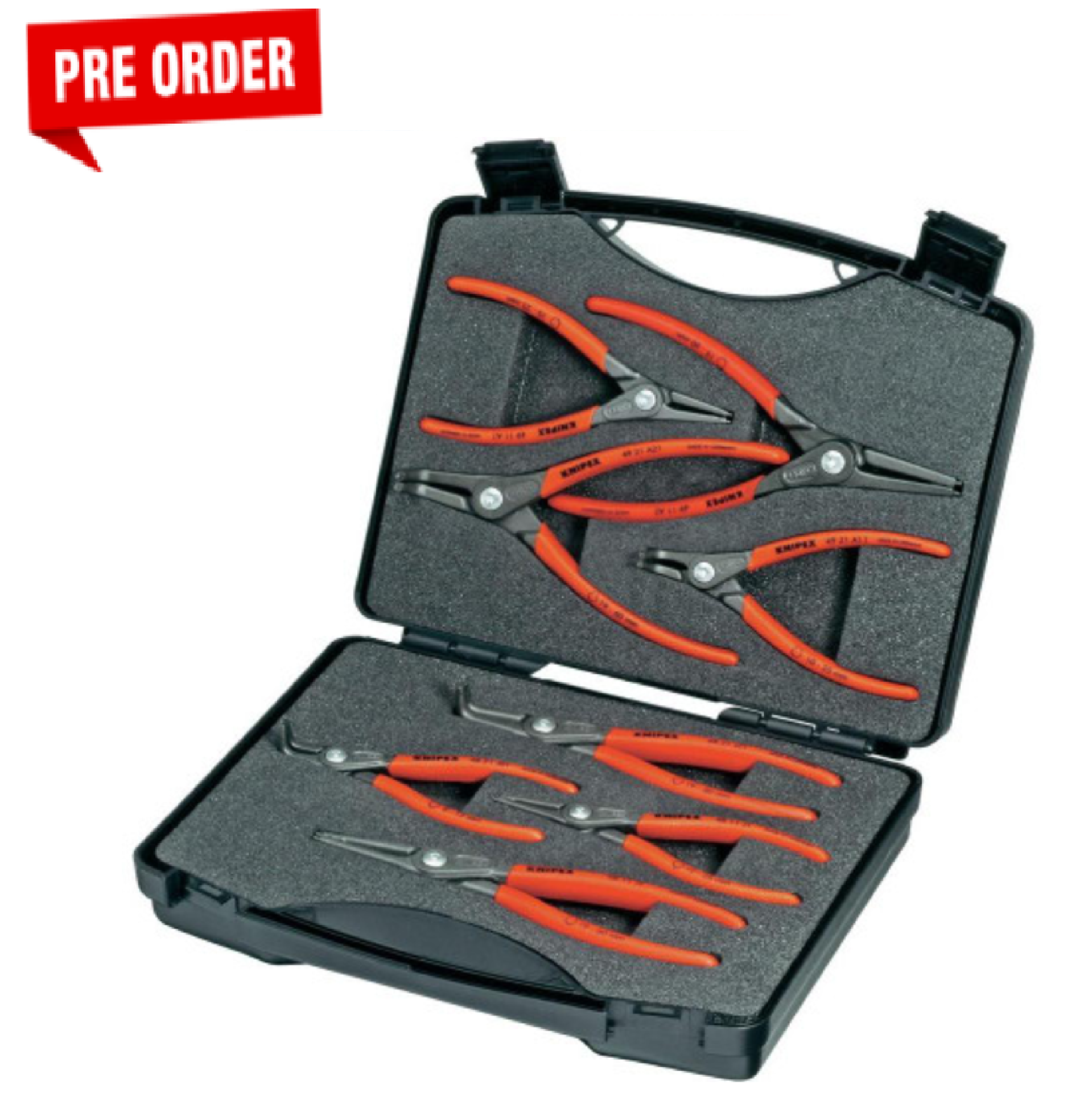 KNIPEX 002125 Precision 8PC CIRCLIP PLIERS SET In Case