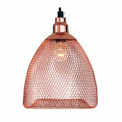 Light Vault Nunzia Glossy Design Caged Mesh Pendant Light