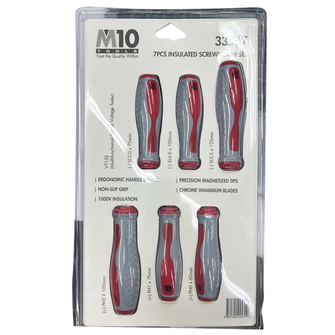 M10 INSULATED Screwdriver 1000V 7PC/SET