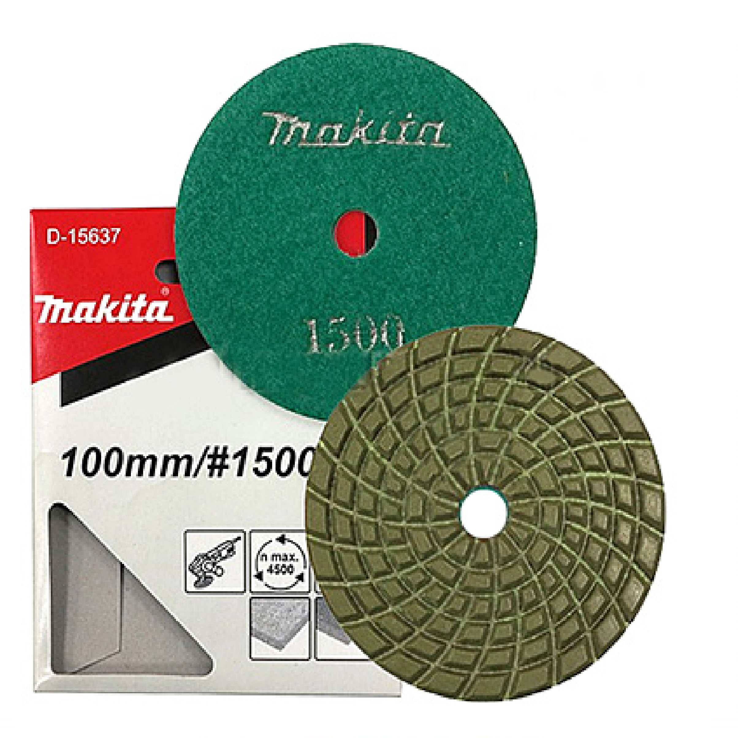 Makita D-15637 STONE Polishing Pad Grinding Disc 1500 GRIT 4