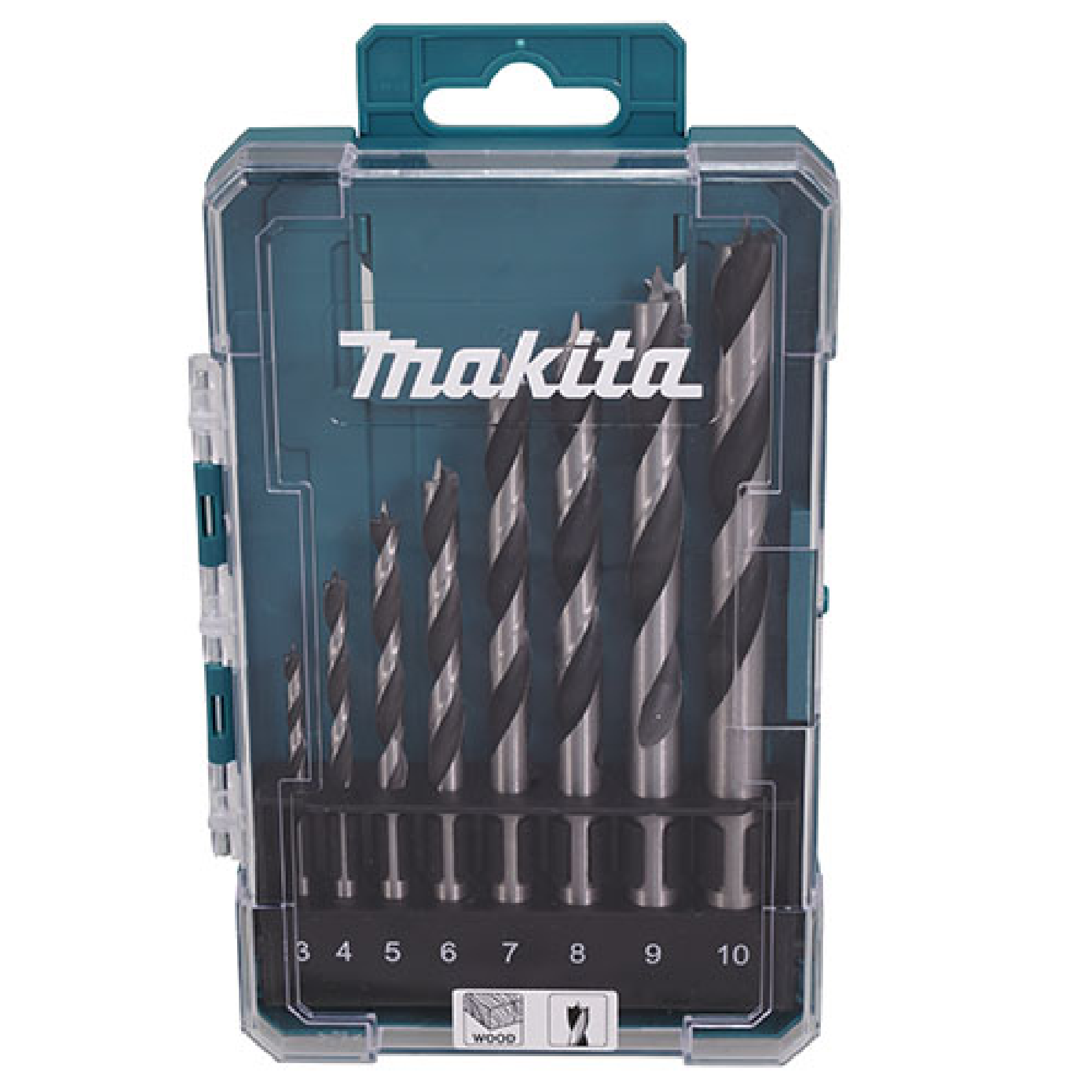 Makita D-77257 WOOD BRAD POINT Drill Bits 8PC/SET