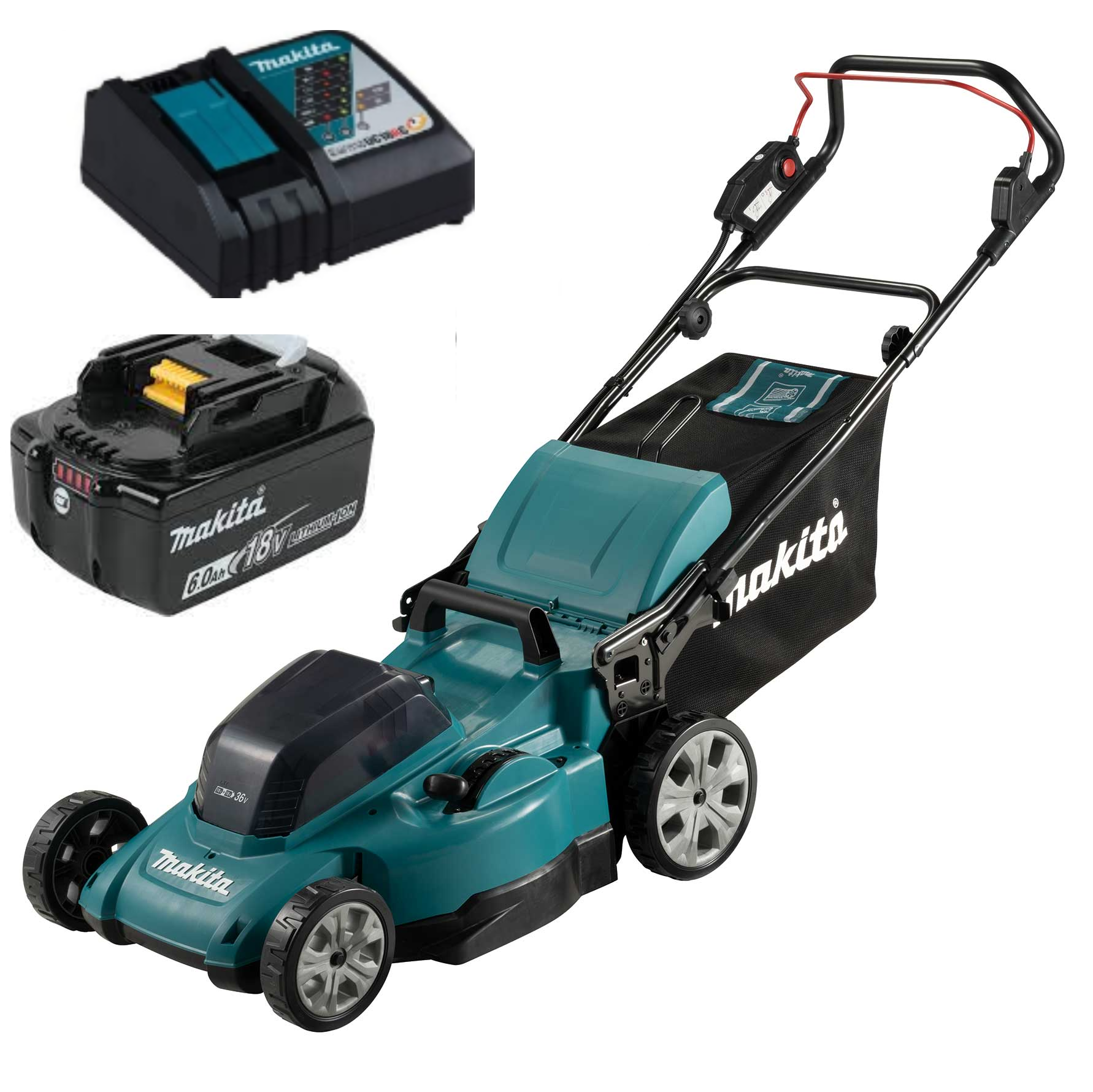 Makita DLM330RG 1 X 18V 6.0AH LI-ION Cordless LAWN MOWER For Small Gardens