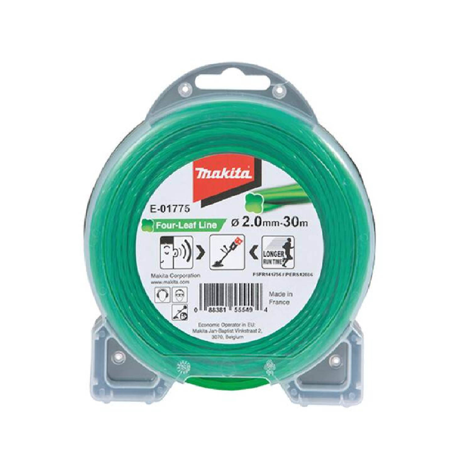 Makita E-01775 Four-Leaf Line Nylon Cord 2.0 X 30M
