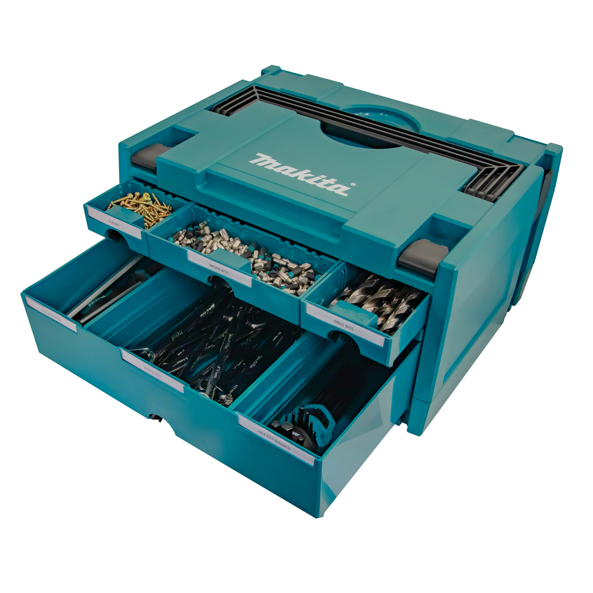 Makita MAKPAC 4-Drawers Bit Box Storage Case P-84311