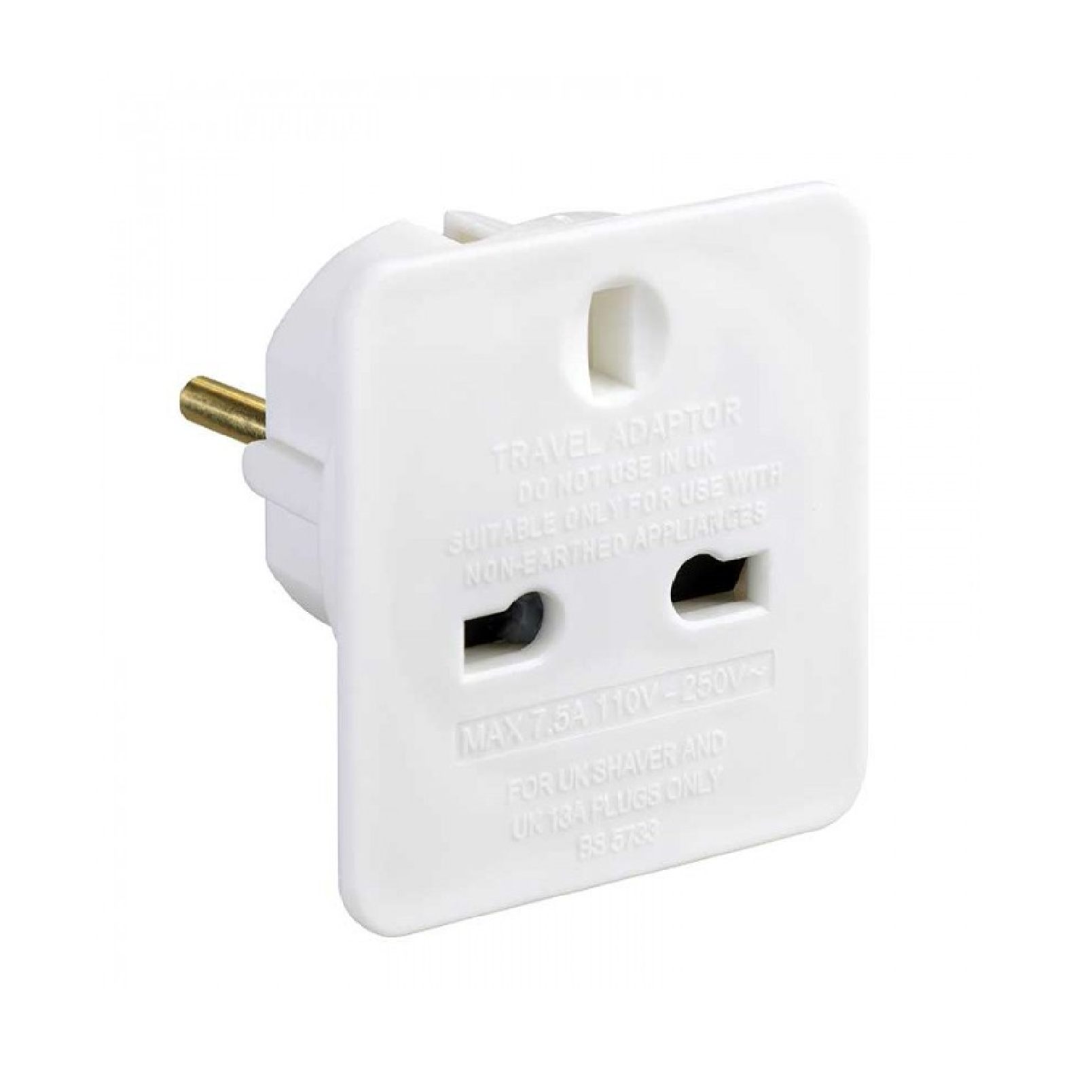 Masterplug UK TO EUROPEAN Travel Adaptor