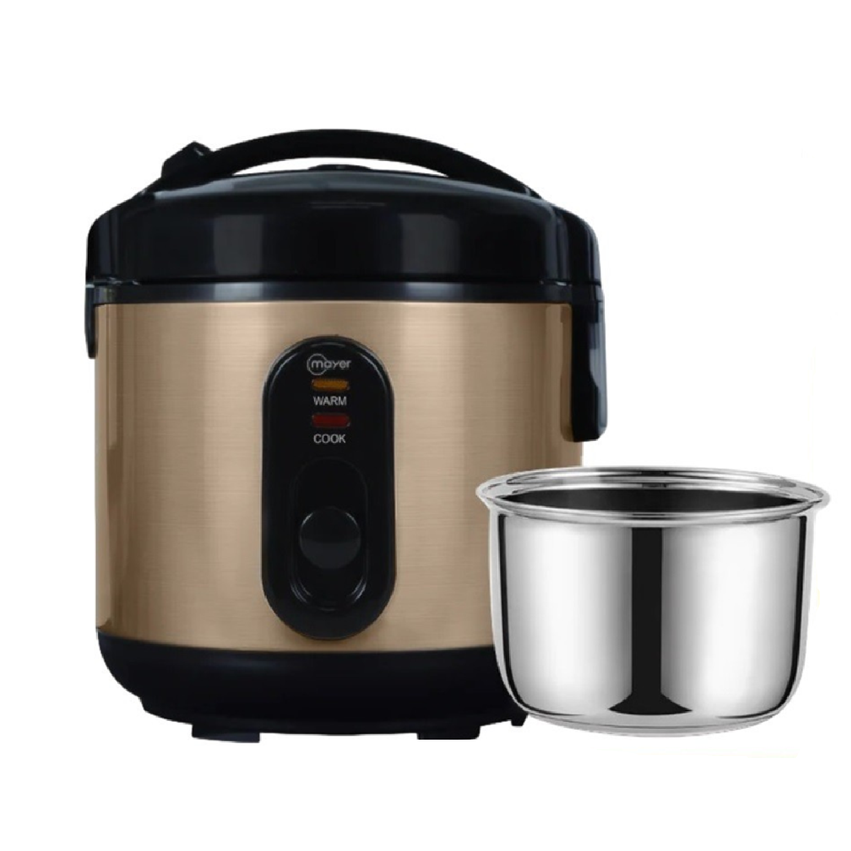 MAYER MMRCS10 Rice Cooker With Stainless Steel Pot 1L