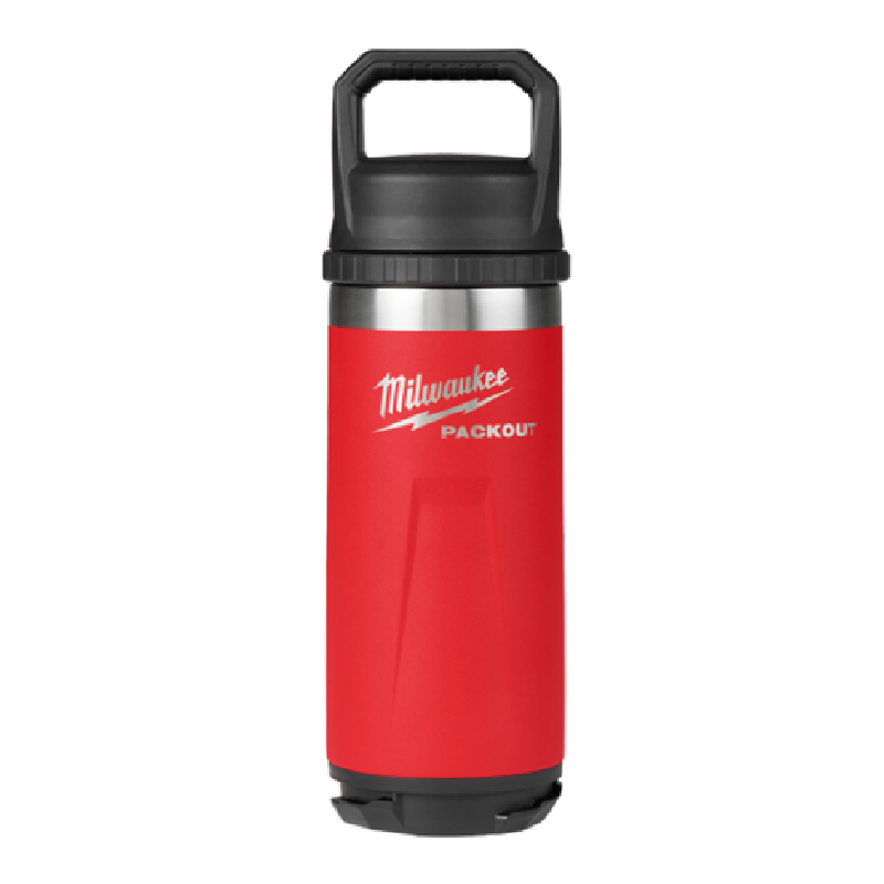 MILWAUKEE PACKOUT 18oz (530ML) Insulated Bottle With Chug Lid RED 48-22-8382R