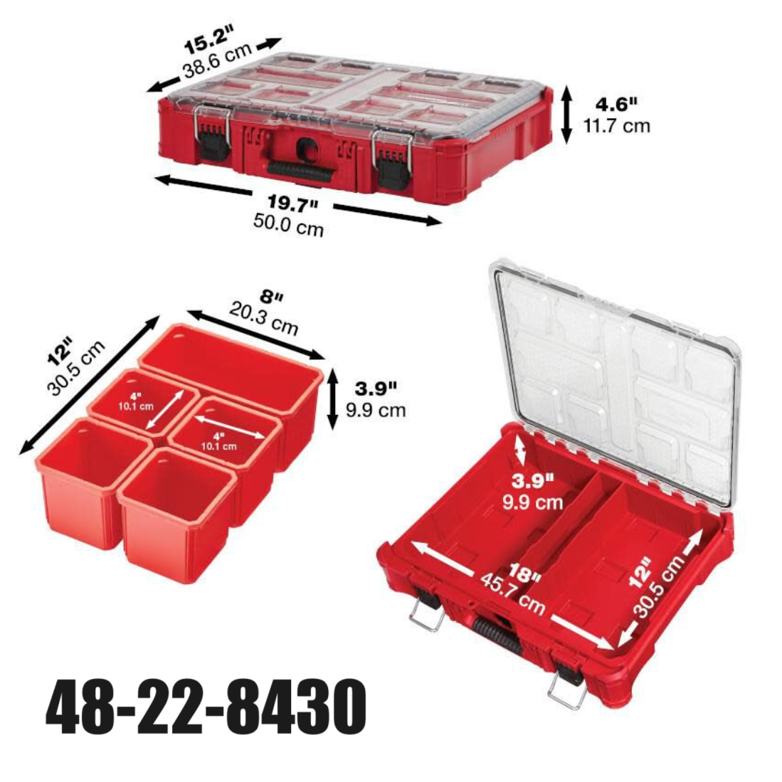 MILWAUKEE PACKOUT 5PC Storage System 48-22-8435 48-22-8430 48-22-8424 48-22-8425 48-22-8426