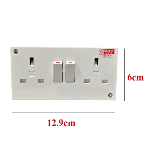MK OLD TYPE 2 X 13A Switched Socket