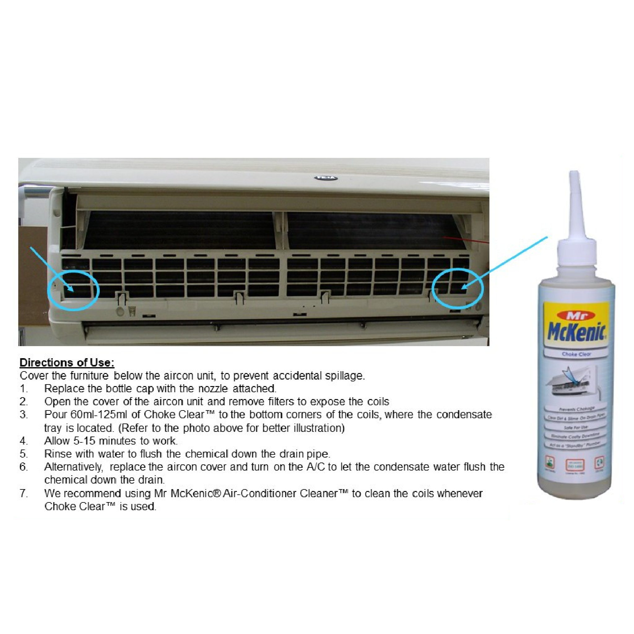 Mr Mckenic Choke Clear For AIRCON & PIPES 5L