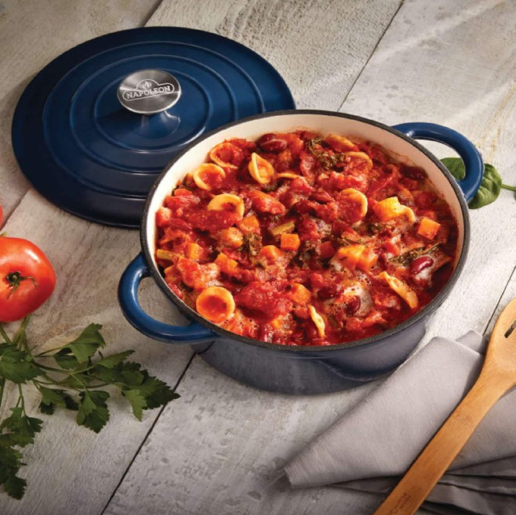 Napoleon Round CAST IRON Casserole Dish 70152