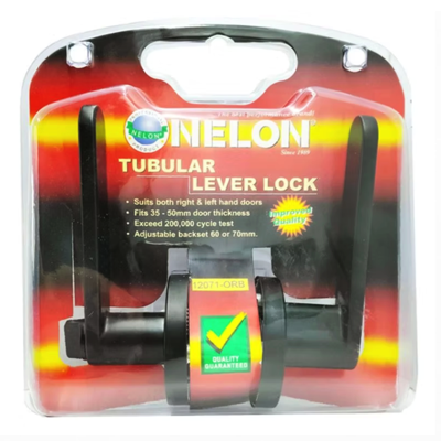 Nelon TUBULAR LEVER LOCK 12071-ORB BLACK