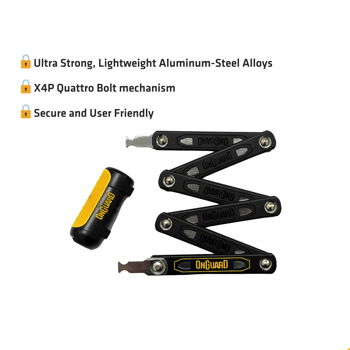 OnGuard Revolver 8128 Bicycle Bike Link Plate Key Lock 79CM LENGTH