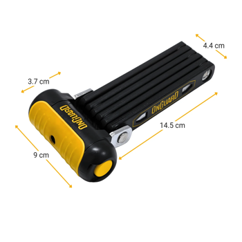 OnGuard Revolver 8128 Bicycle Bike Link Plate Key Lock 79CM LENGTH