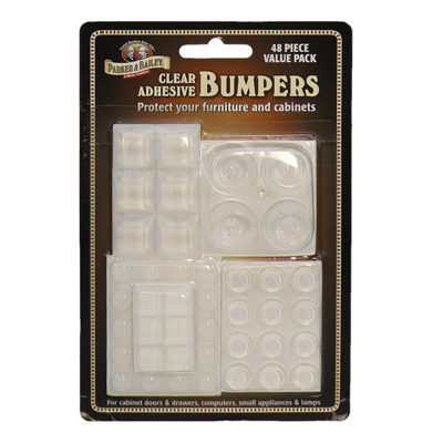 PARKER & BAILEY TRANSPARENT Self Adhesive Bumpers Assortment 48PC/PACK PB-295482