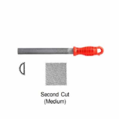 Projobber Half Round File With Handle (Second Cut/Medium)