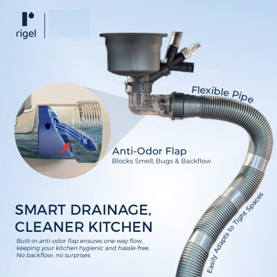 RIGEL Scratch Resistance Kitchen Sink SNK5545SB-250-LINEN HEXASHIELD