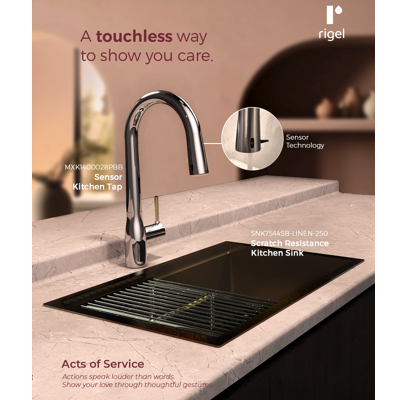 RIGEL W2-R-MXK1400028PBB SENSOR Kitchen Faucet Mixer Tap CHROME