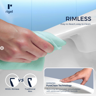 RIGEL ZeroRIM Toilet Bowl WC9123F