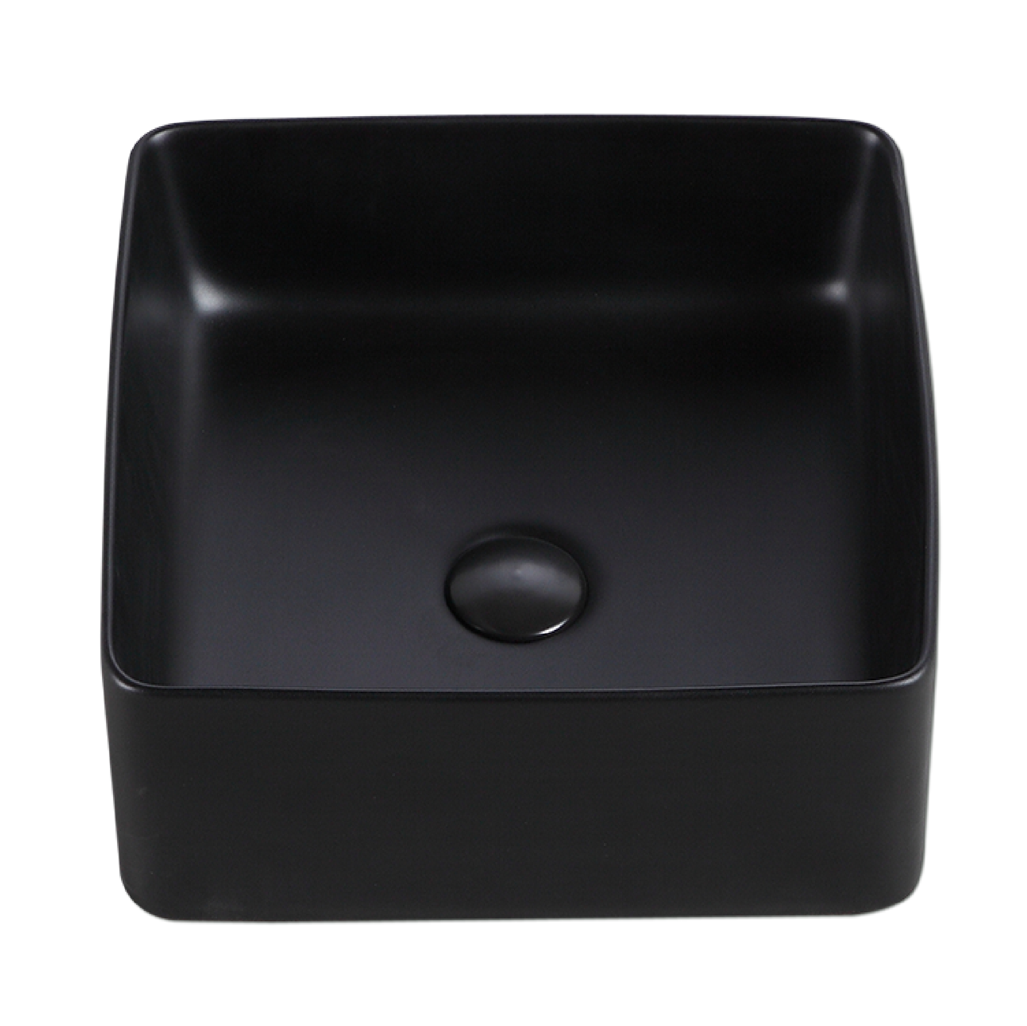 Rubine SQUARE Vitreous China Basin TOP MOUNT SQ 36-BK