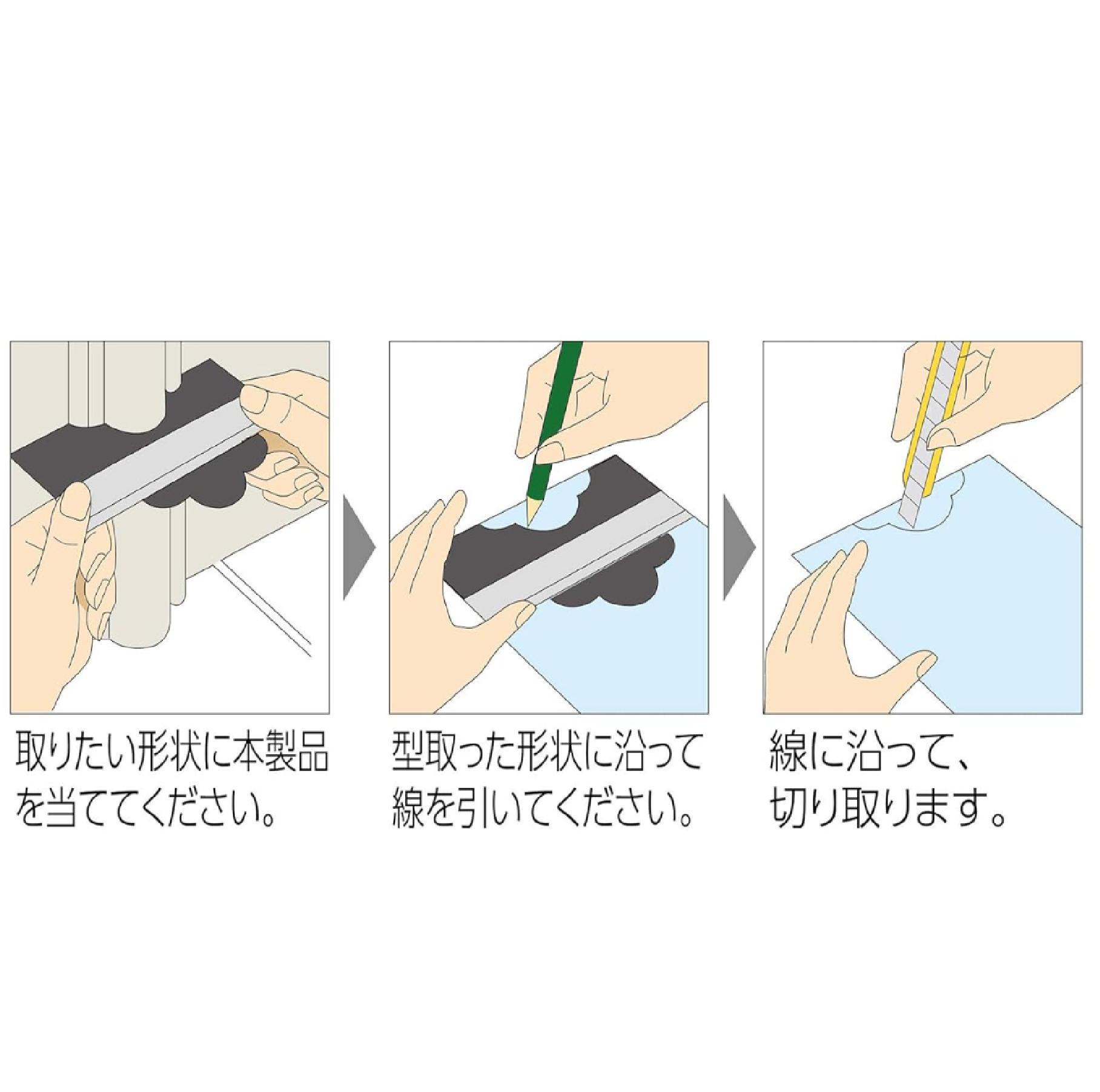 SHINWA 77970 Measurement Moulage Gauge Ruler Contour 150MM