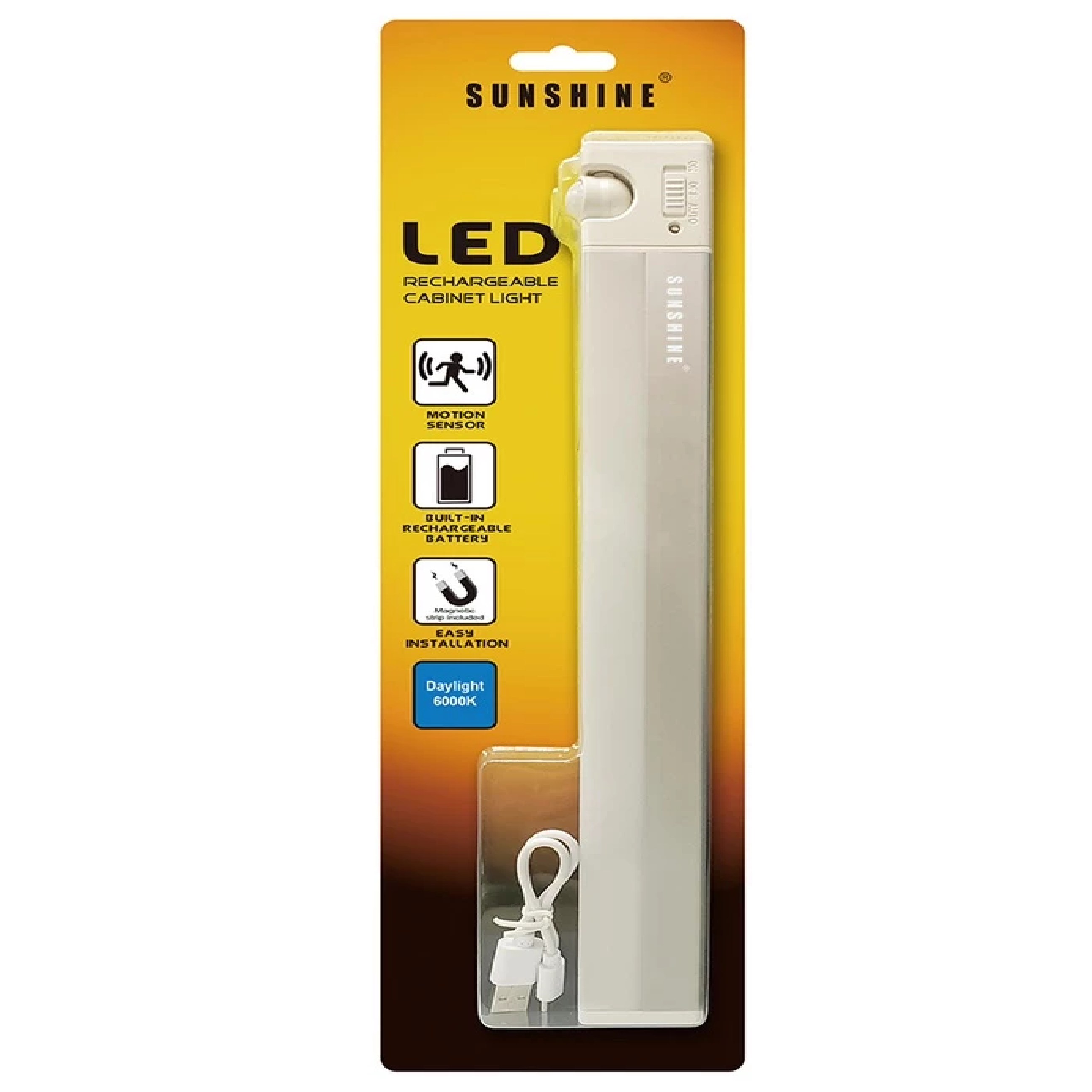 Sunshine 300MM LED Rechargeable CABINET LIGHT With Motion Sensor LCB-30S