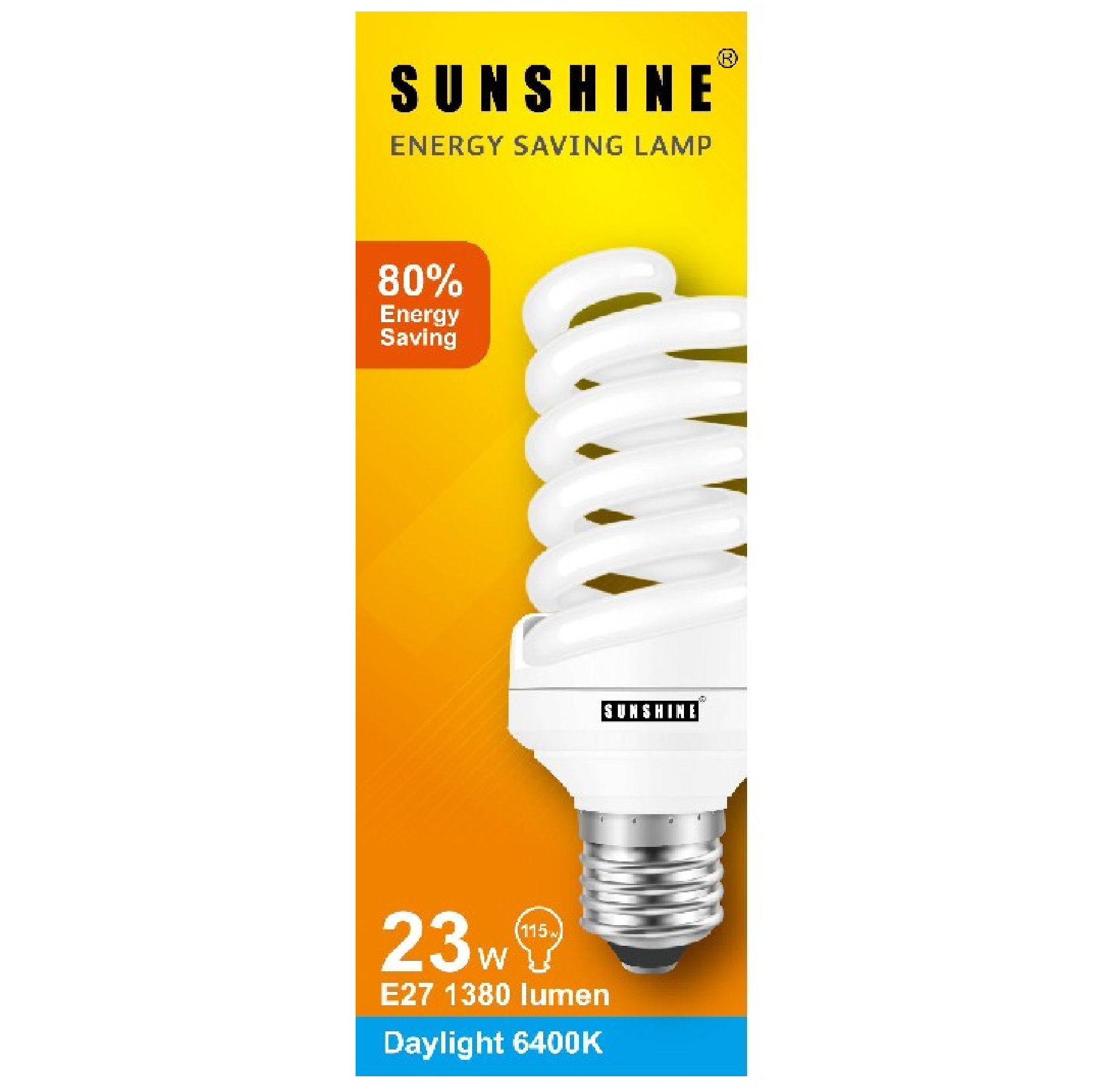 Sunshine Energy Saving Lamp TWIST SPIRAL 23W E27 DAYLIGHT S-24A