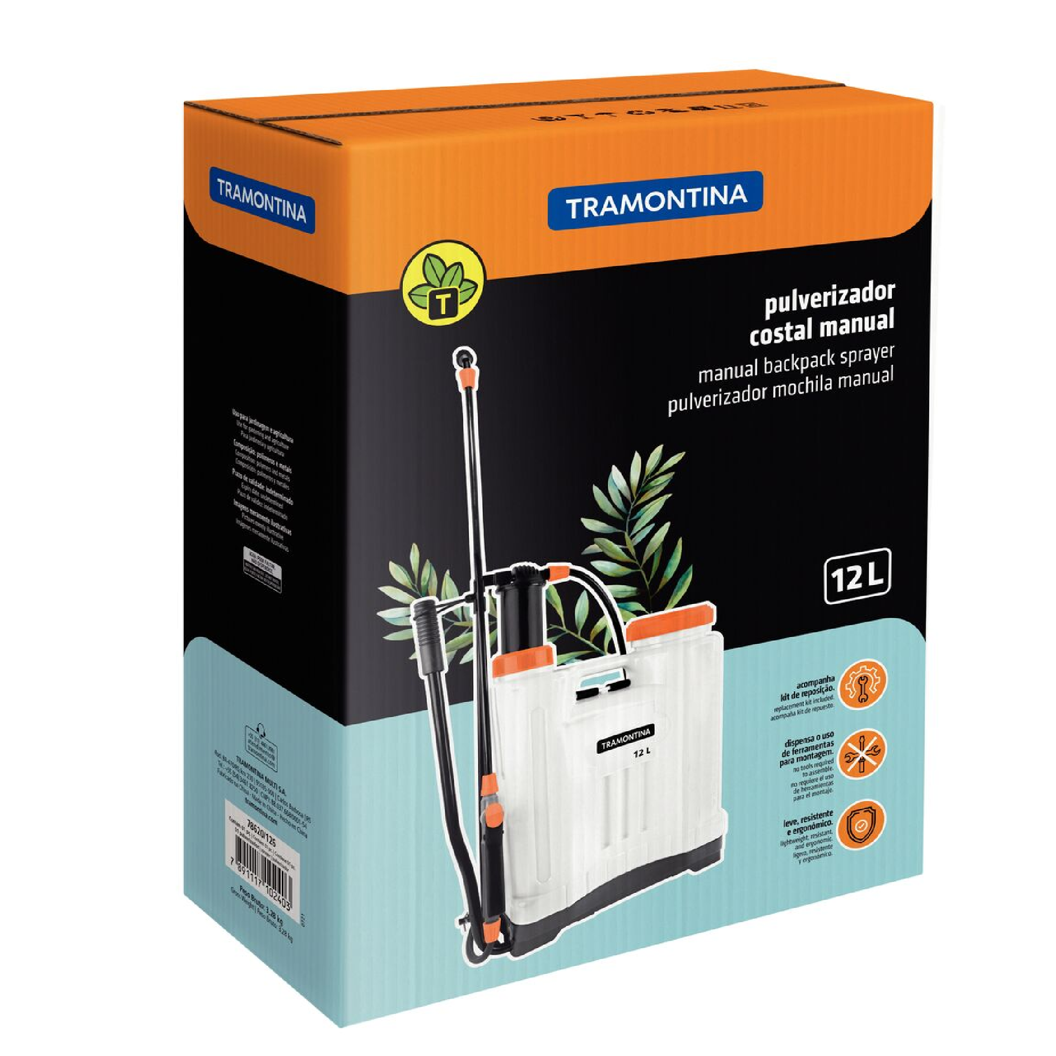 Tramontina 78620126 Standard Pressure BACKPACK Sprayer 12 Litres
