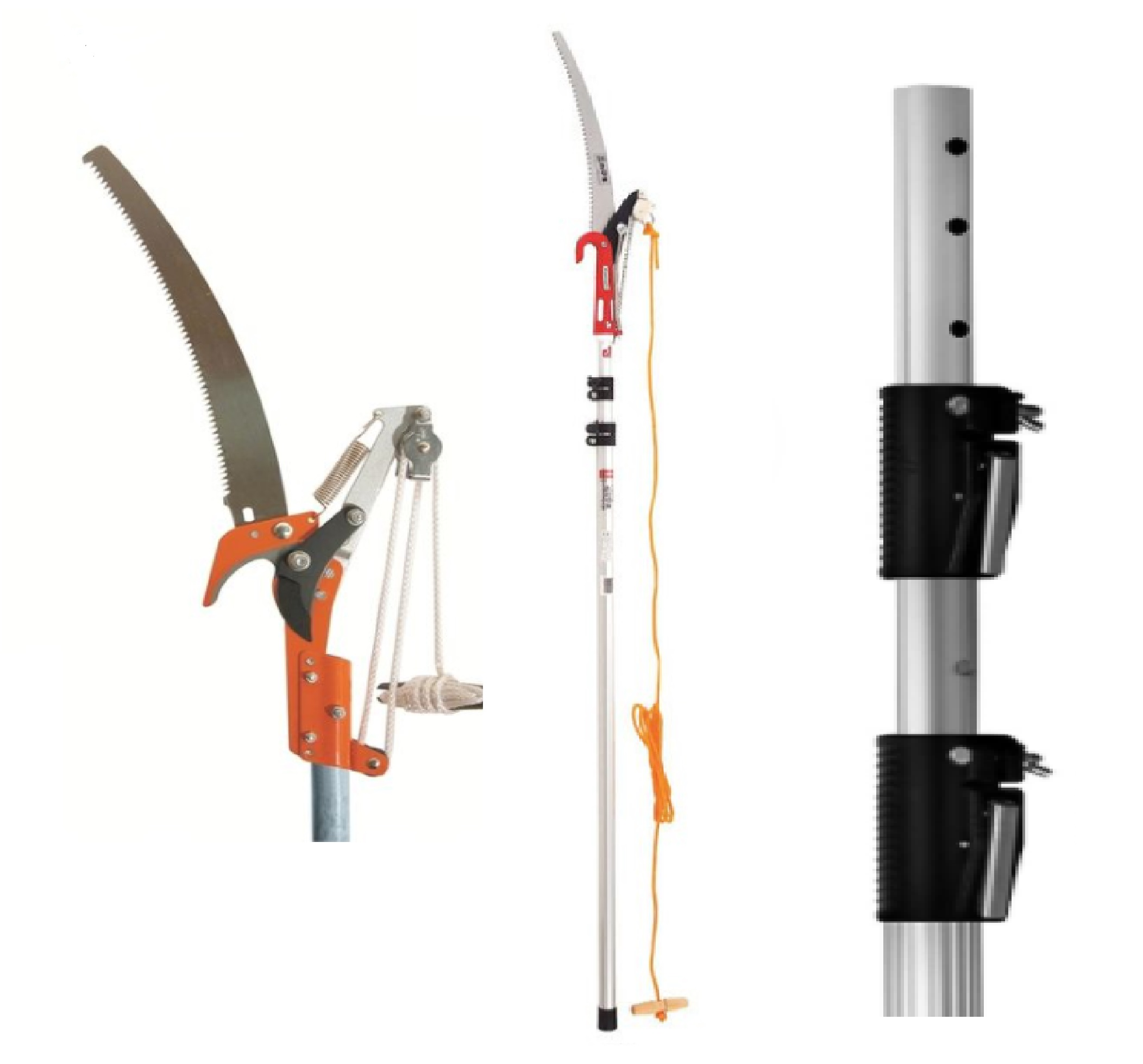 Tramontina Pruner With Saw PLUS Green Hands 3 Stage Aluminium Telescopic Pruner With Saw Up To 6M (21 Feet)