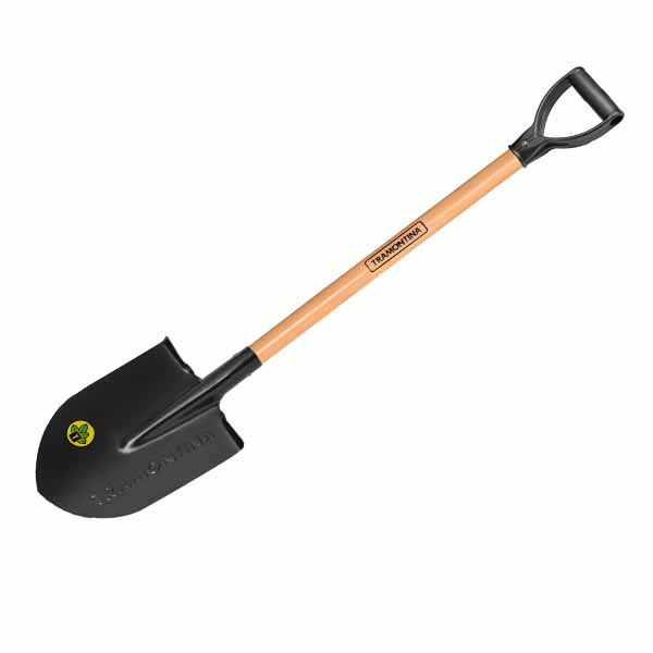 Tramontina Round Point Spade with Wood Handle 71CM