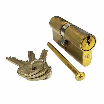 Union 60MM Brass Euro Profile Cylinder