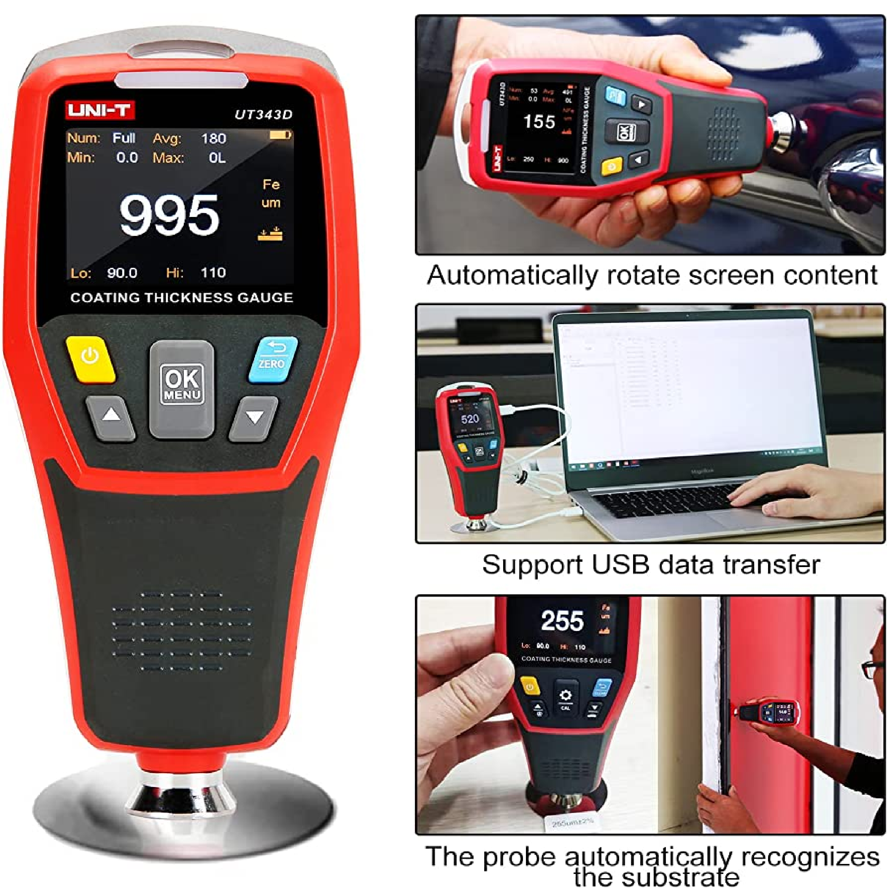 UNI-T UT343D Coating Thickness Meter
