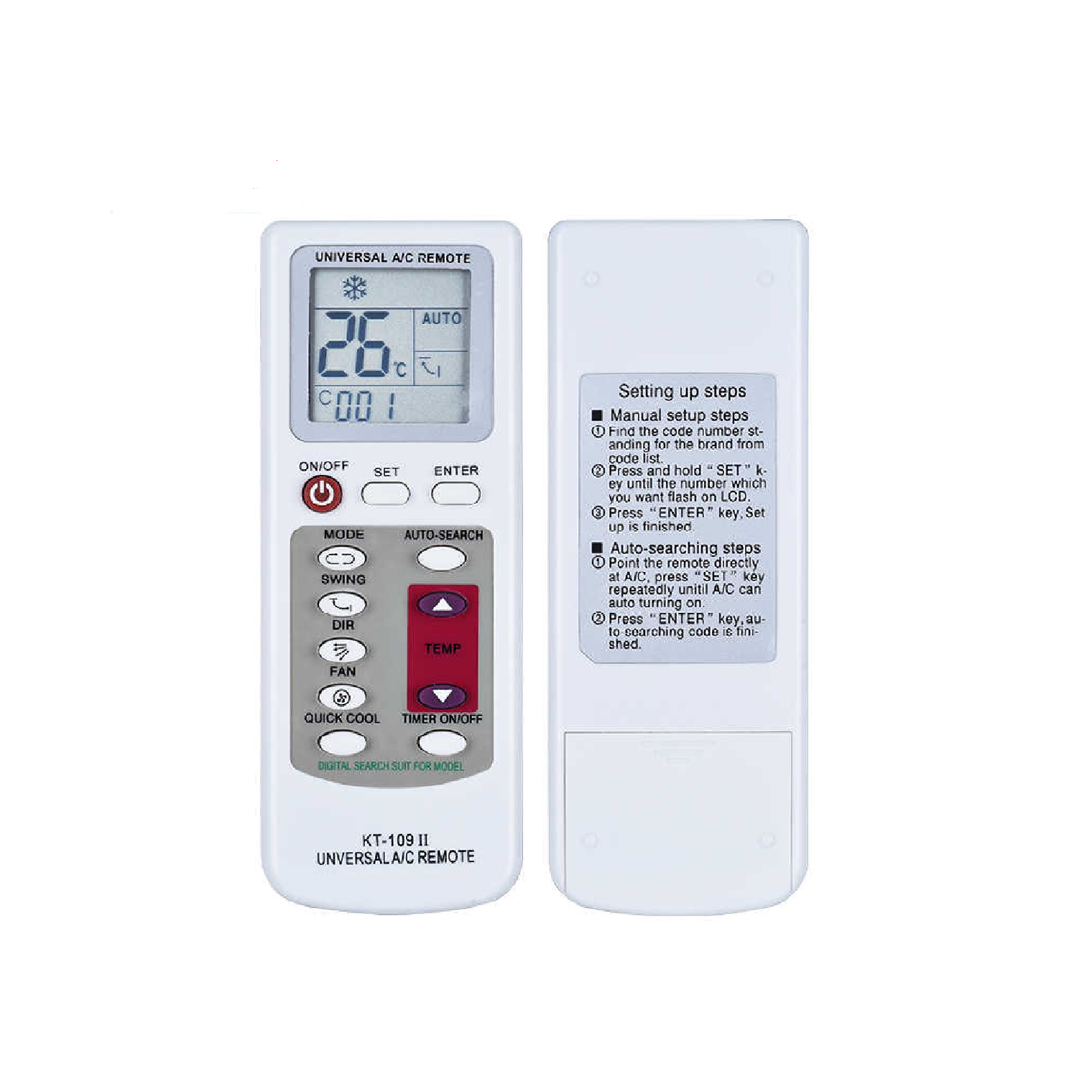 Universal Air Conditioner Remote KT-109 II