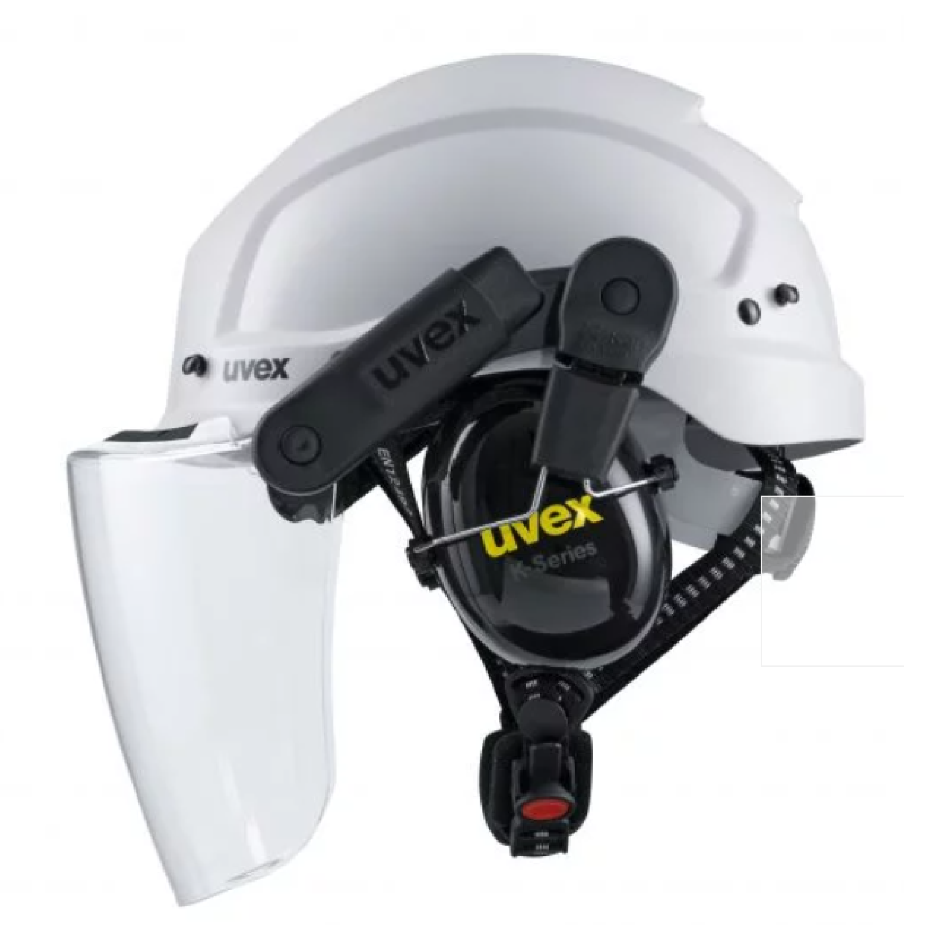 UVEX ALPINE MAGNETIC Safety Helmet Visor And Ear Defenders SET