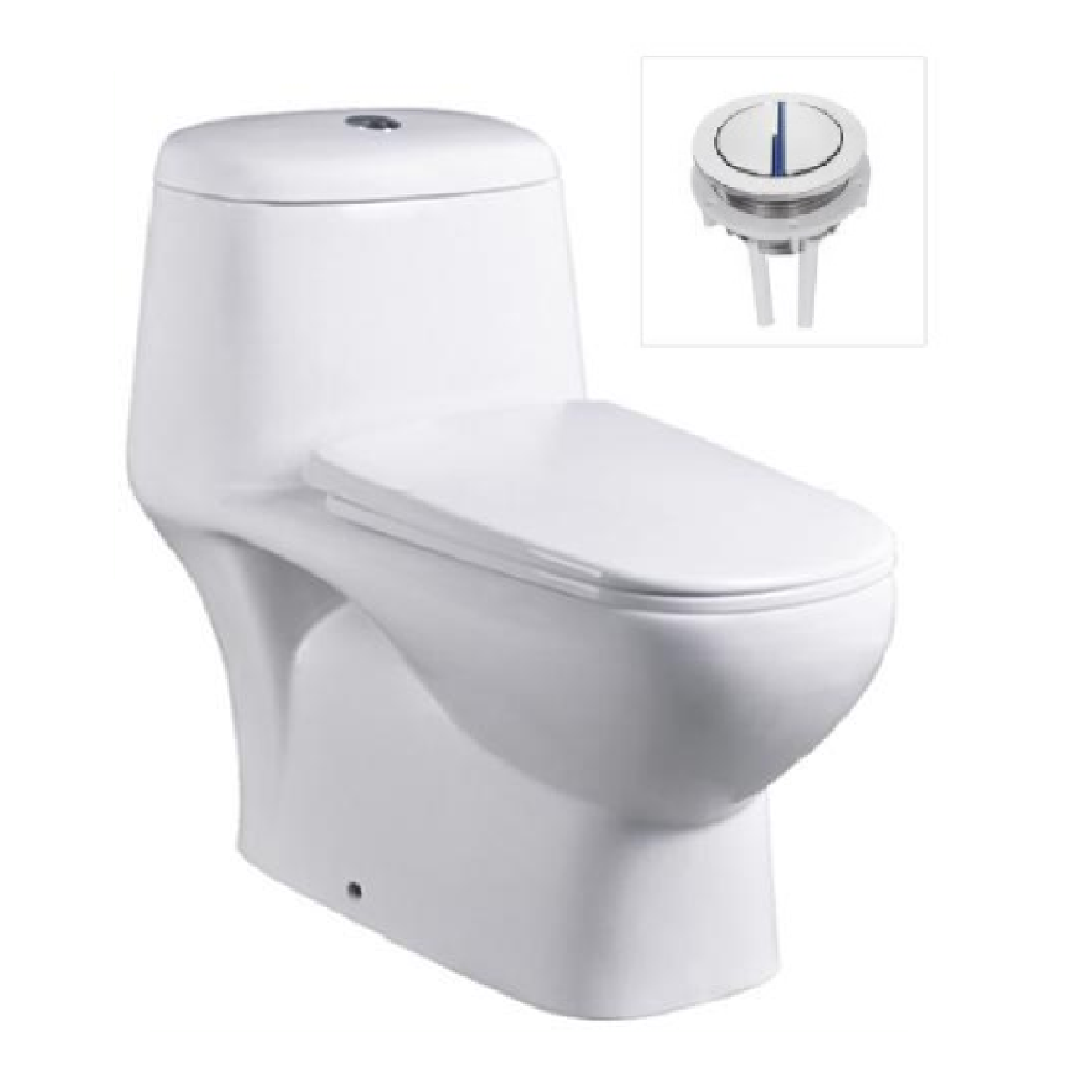 VASILE V518 One-Piece Closet Dual Flush Toilet Bowl