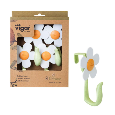 VIGAR Florganic Hook With Suction 4PC/PACK VGR-11105