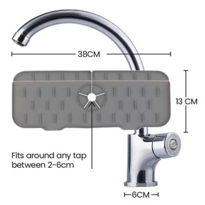 WHITE MAGIC Sink Splash Guard BLACK 37CM X 14CM