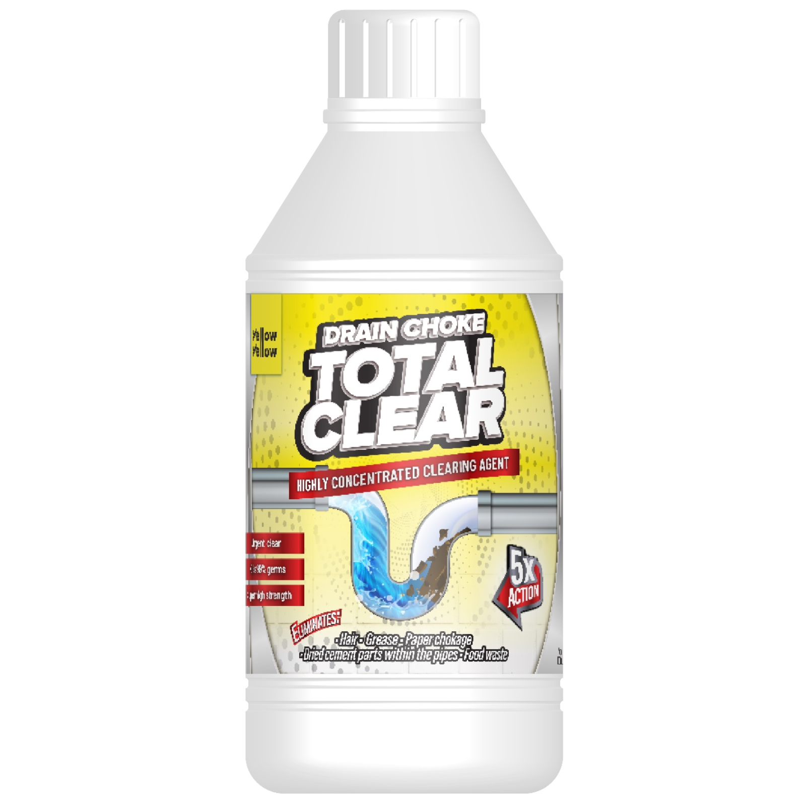 Yellowyellow Drain Choke TOTAL CLEAR High Concentrated Drain Cleaning Agent 1000ML