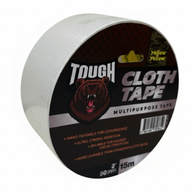 Yellowyellow Heavy Duty TOUGH WHITE CLOTH TAPE 50MM X 15M
